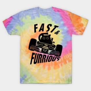 Funny  FURRurious car driving cat T-Shirt